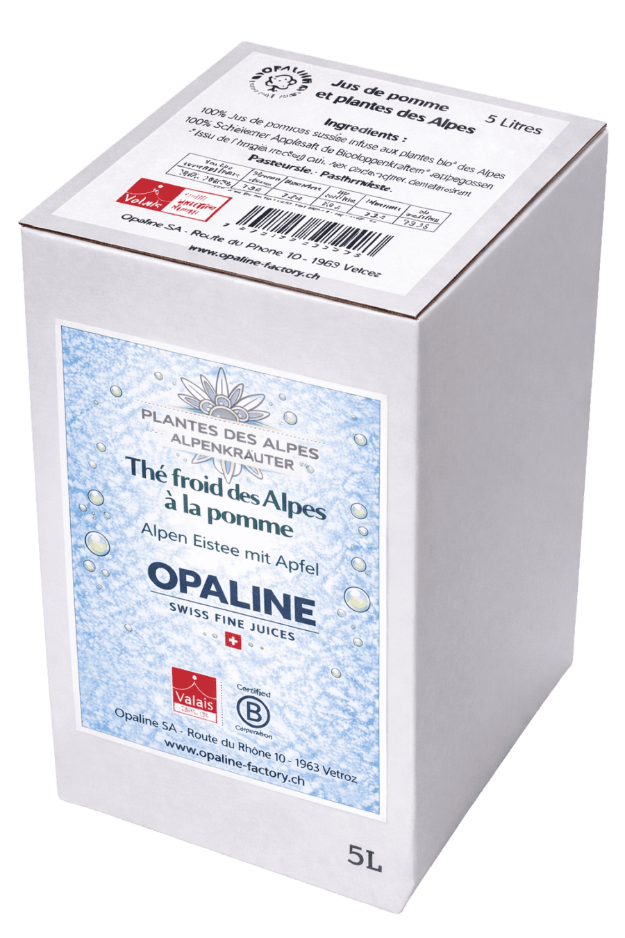 Thé froid des Alpes à la pomme BIB 5L